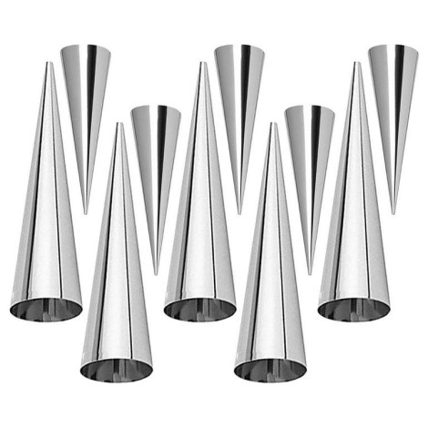 Stainless steel conical cream cone with rack