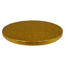Round Gold Cake Drum 21