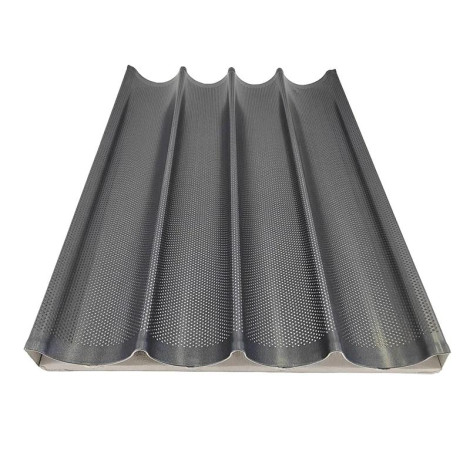 Perforated Baguette Baking Tray – 4 Slots 400×600mm