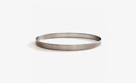 Perforated S/S round shaped tart mould 20*2 cm