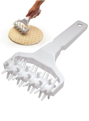 Plastic Dough Docker-White Handle