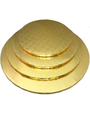 Round Gold Cake Drum 26cm
