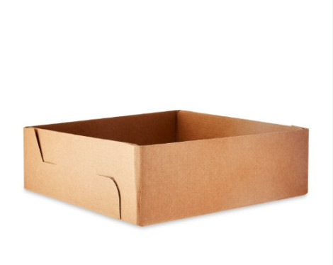 Brown Square Cake Box without Window 25x25x13 cm