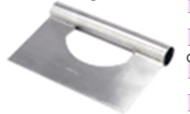 Stainless Steel Dough Scraper – Curved Handle