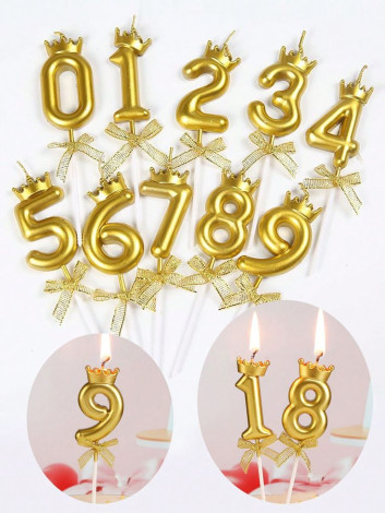 Gold Candles with crown