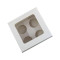 4-Holes White Cupcake Box with Window