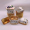 Square White Cupcake Liners with lid 50pcs
