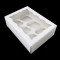 6-Holes White Cupcake Box with Window